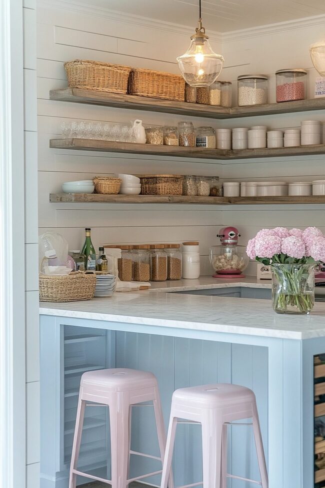 Fresh and Colorful Kitchen Storage