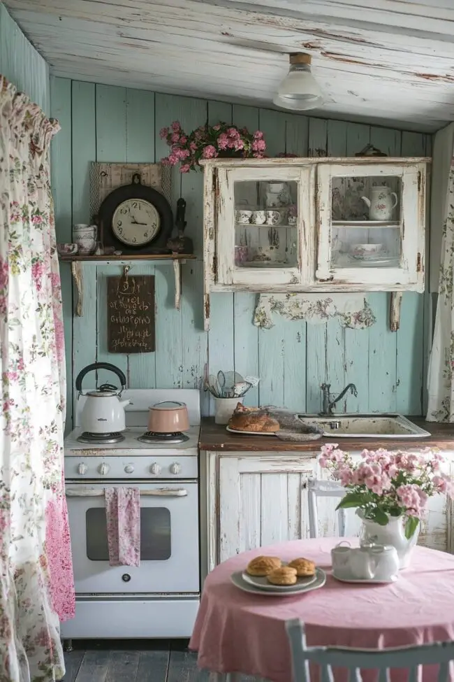 Rustic Appeal in Compact Kitchens