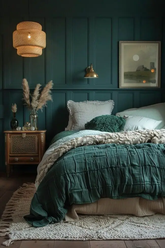 Teal Tranquility in Bedroom Design