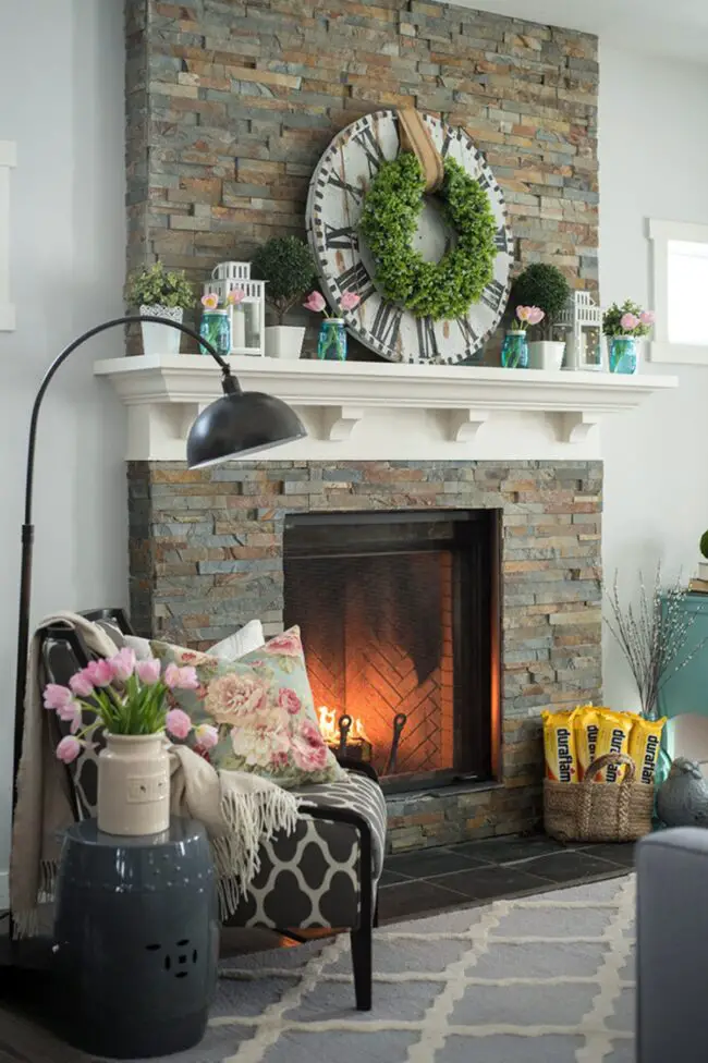 A Timeless Spring Hearth