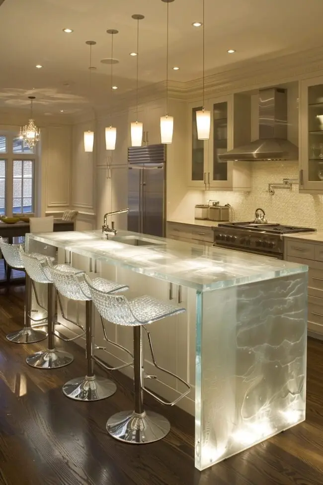 Stylish Glass Accents in Kitchens