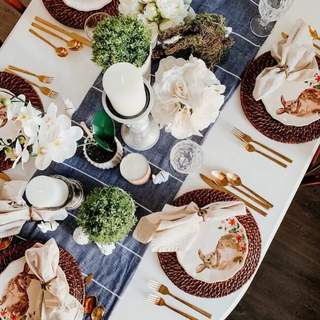 Charming Easter Table Decor with Nature Elements