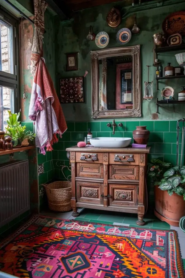 Unique Bohemian Designs for Small Bathrooms