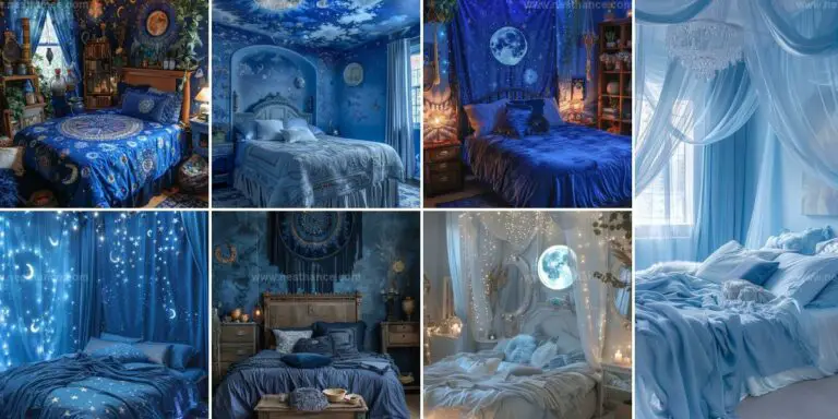 Top Blue Witchy Bedroom Ideas