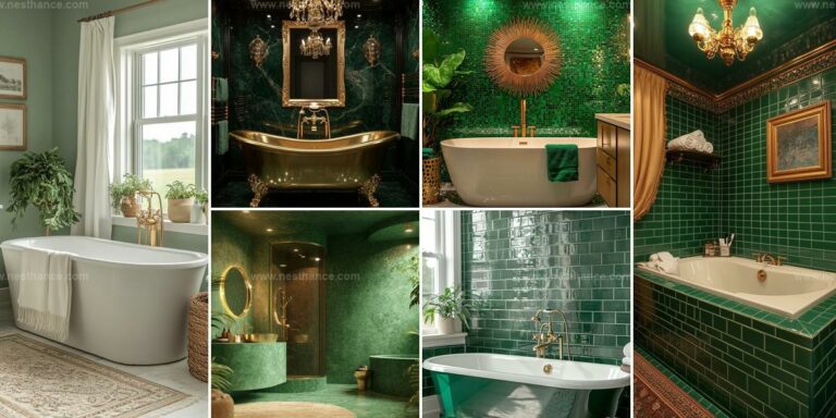 Top Emerald Green and Gold Bathroom Ideas